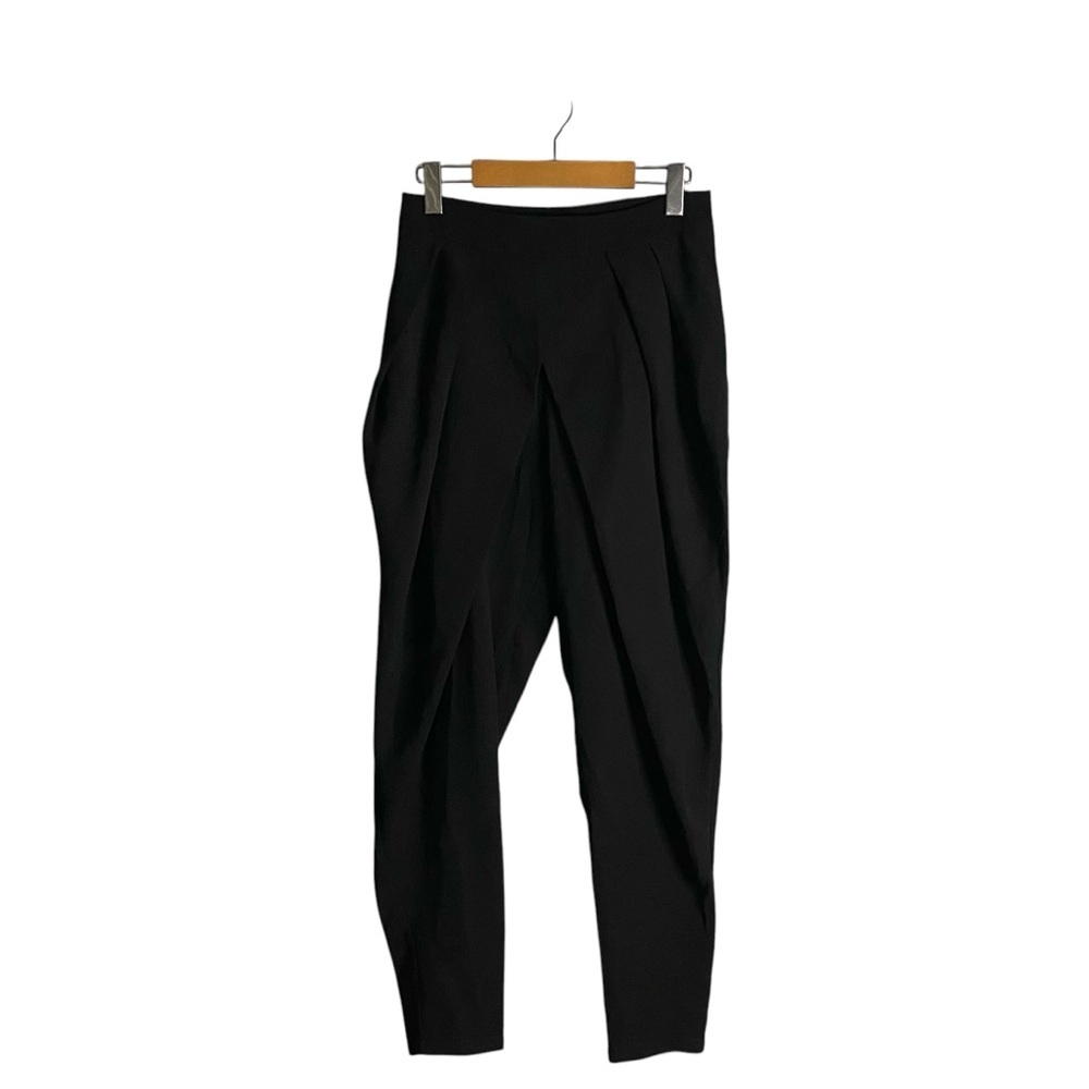 Anthropologie x Mustard Seed Women's Black High Waisted Draped Ankle Pant